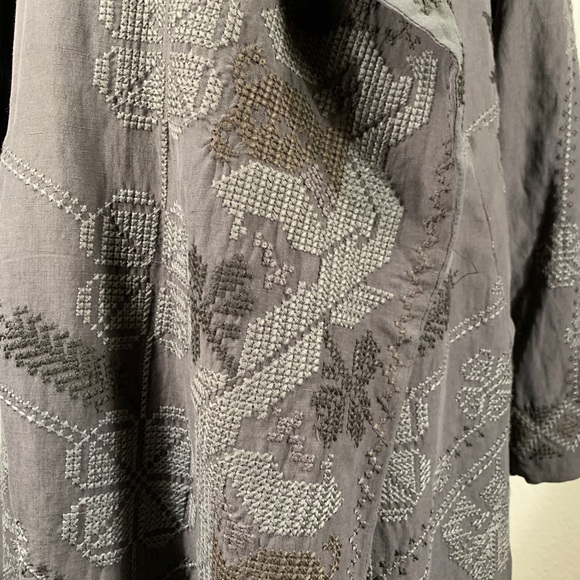 Biya by Johnny Was Ava Cross-stitch Cardigan M NWT - Picture 4 of 6